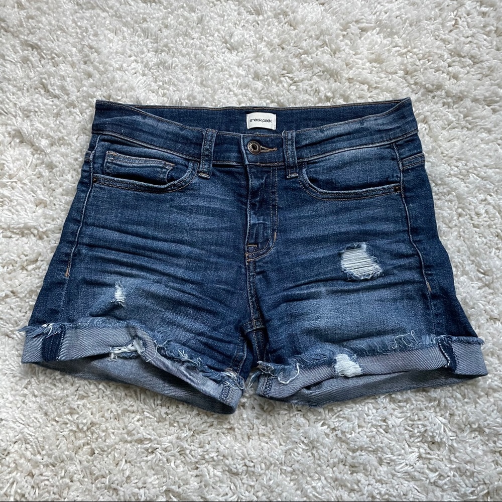 Mid Rise Jean Shorts